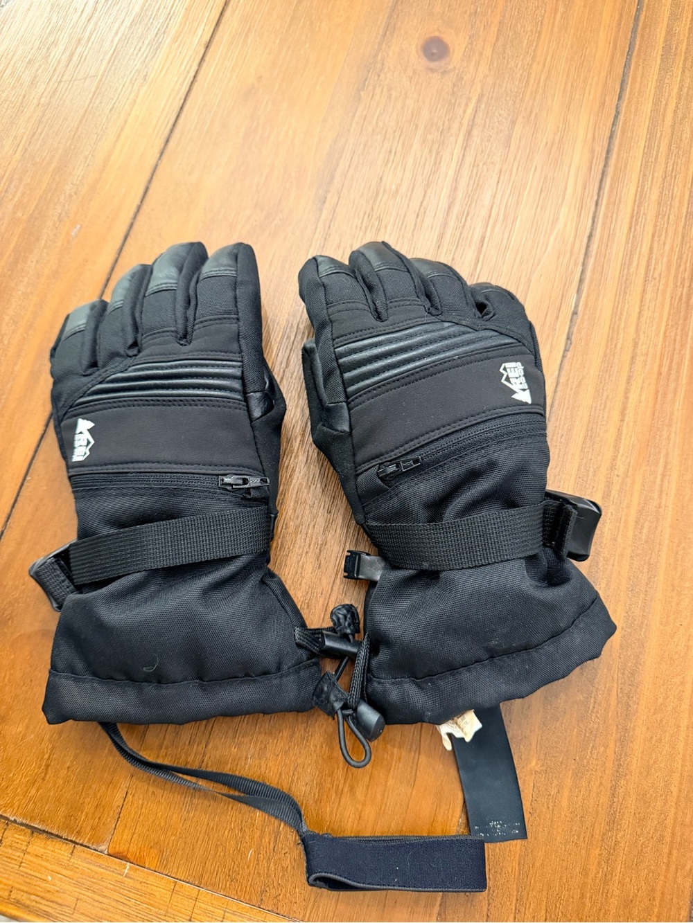 REI Kids Black Insulated Winter Ski Gloves